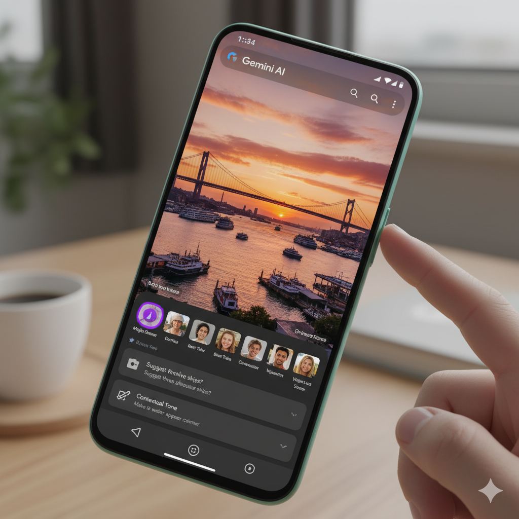 Screenshot of Pixel 9 Pro running Gemini AI photo editor